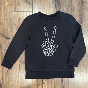Art Class bone peace sign sweatshirt